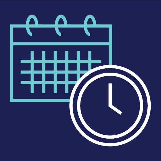 A calendar and a clock.