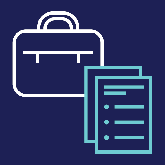A bag and a document.
