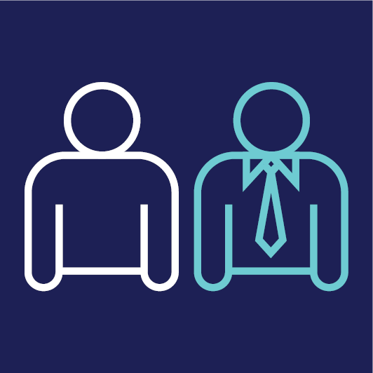 2 people next to each other. 1 of them is wearing a tie.